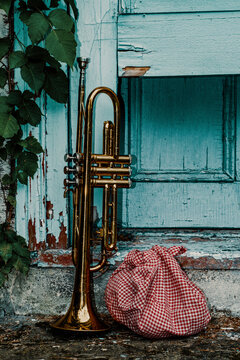 Traveling Jazz Trumpet Musician