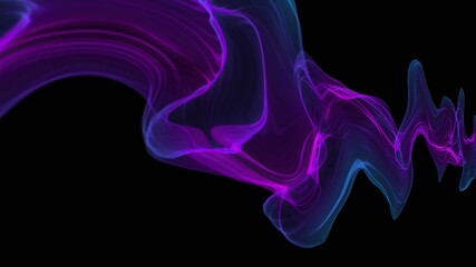 Abstract Digital Wave And Smoke Flow