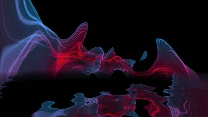 Abstract Digital Wave And Smoke Flow