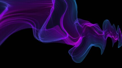 Abstract Digital Wave And Smoke Flow