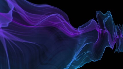 Abstract Digital Wave And Smoke Flow