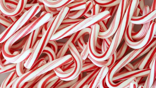 Rotating candy canes background