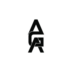 aga initial letter monogram logo design