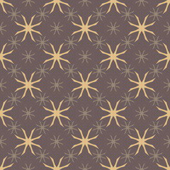 Floral minimalist seamless pattern. Abstract geometric background with vintage tiny silhouettes. Simple minimal ornament texture. Monochrome design for decor, wallpapers, print, fabric.