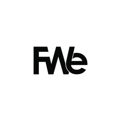 fwe letter initial monogram logo design