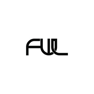 fwl initial letter monogram logo design