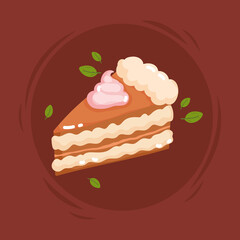 slice sweet cake