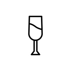 champagne glass icon vector for your design element