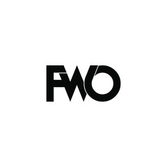 fwo initial letter monogram logo design