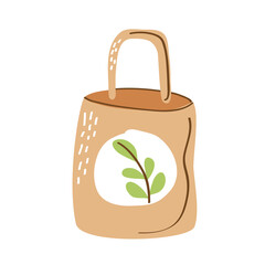 reusable bag with leaves