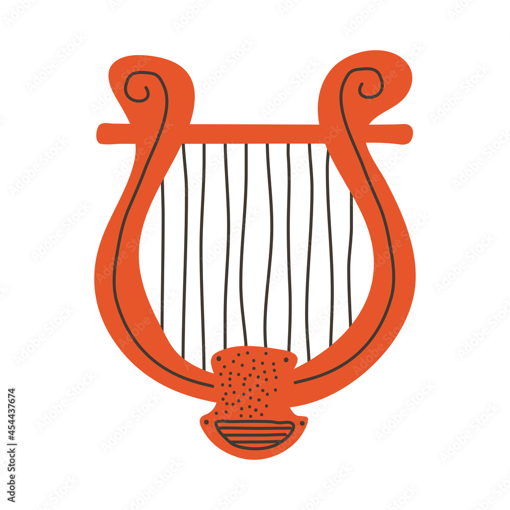 Wall mural greek lyre instrument