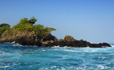 tropical island in the ocean