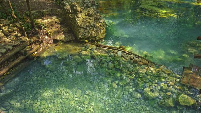 Sources of sulphurous water. Raiano, province of L'Aquila, Abruzzo, Italy