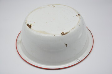 Vintage enamel kitchenware for cooking