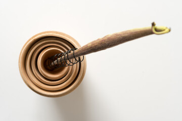 concentric circles with metal spring and seed bod