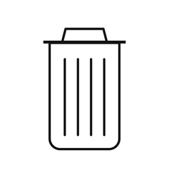 Vector illustration of trash can symbol.