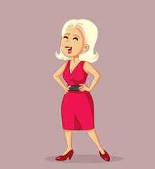 Mid Age Adult Woman Standing with Arms on her Hips