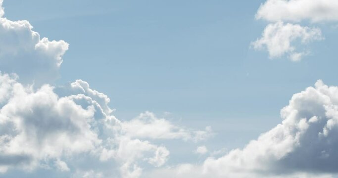 clouds moving with blue sky in nature background.
