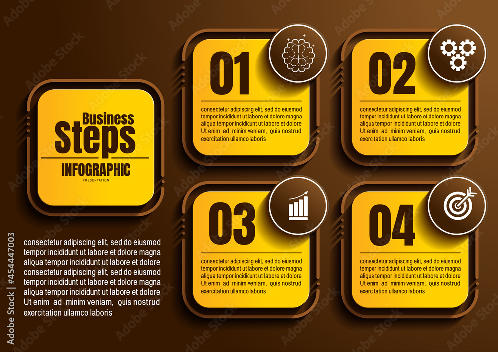 Canvas Prints infographics business, process chart design template for presentation, abstract timeline elements.