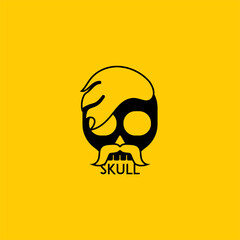 Simple logo template with a skull.