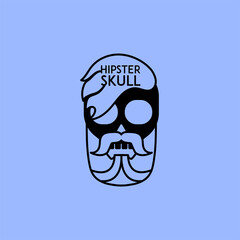 Simple logo template with a skull.