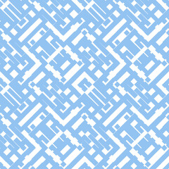 Blue geometric seamless pattern. Vector illustration.