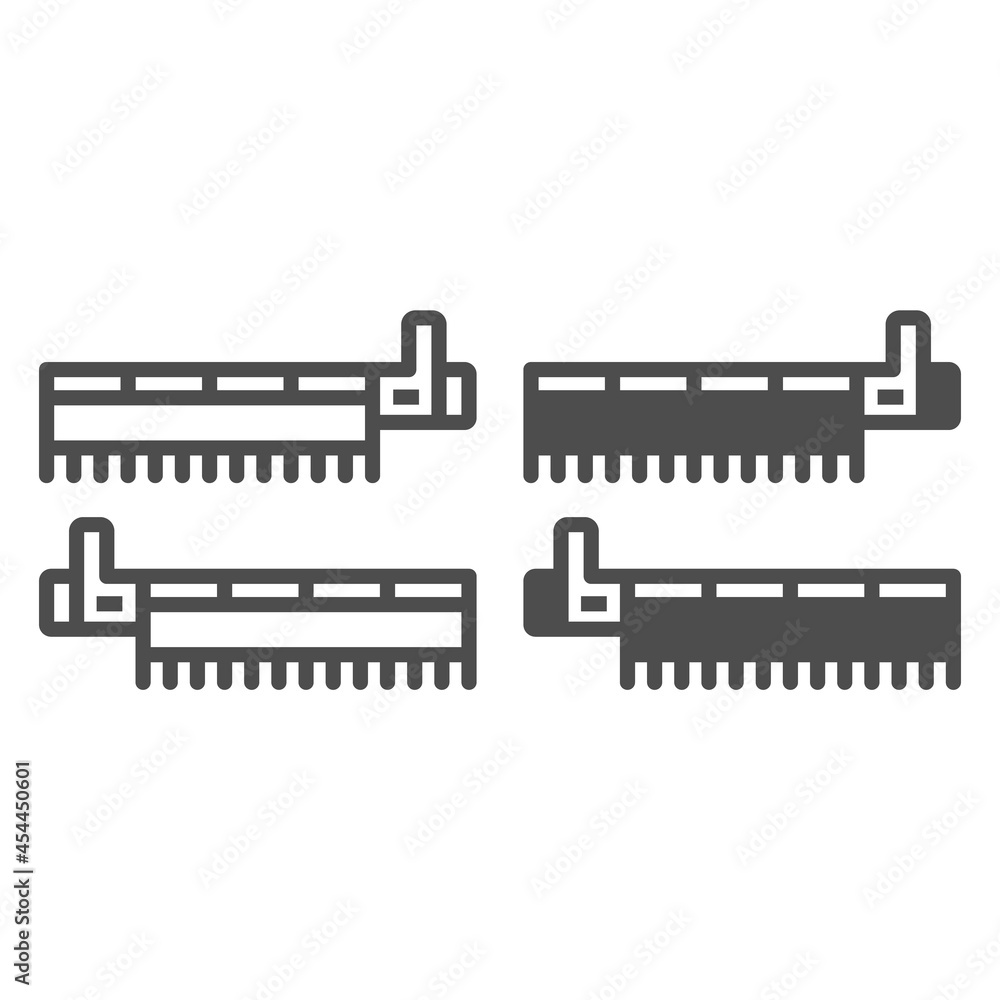 Poster pci simple communications controller line and solid icon, electronics concept, pci controller vector