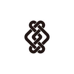 linked wire simple overlap arrow logo vector