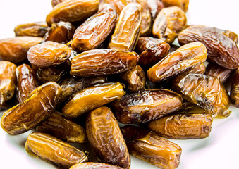 Close up dates palm , in studio Chiangmai Thailand.