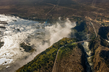 Victoria Fall and surrounds - Zambia -Aerial View