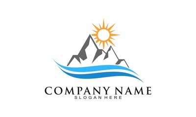 Natural mountain logo design