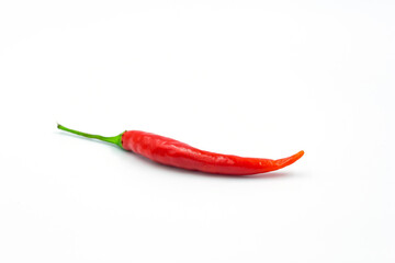 red chili on white background, pepper, paprika
