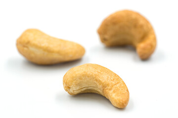 cashew nut on white background
