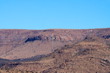 Mountain Zebra National Park, South Africa: scar left by falling rock at Bankberg