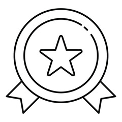 medal of successful winner, prize of championship, award and reward for achievement