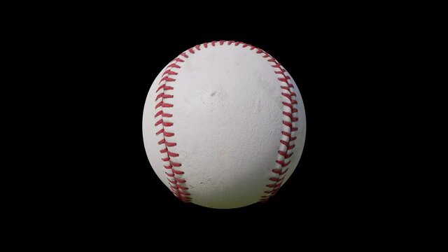 Ultra realistic Rotating Baseball. 3D with alpha channel