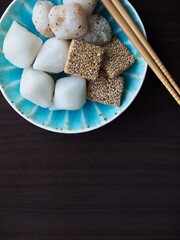 한국 전통음식 송편, 찰떡, 깨강정 