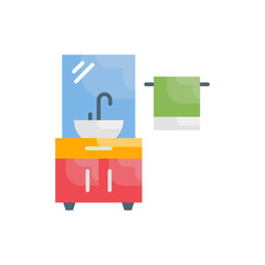 Bathroom hygiene vector flat icon style illustration. EPS 10 file