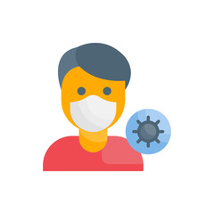 Respirator Mask vector flat icon style illustration. EPS 10 file