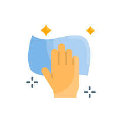 Wet cleaning vector flat icon style illustration. EPS 10 file