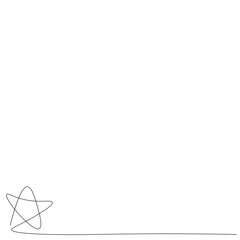 Star line drawing vector illustration