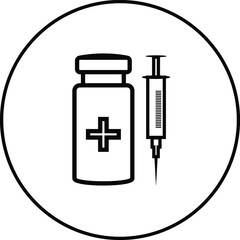 Medical Vaccine icon in illustration
