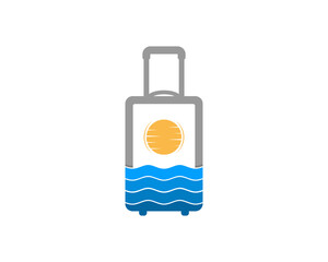 Combination travel bag with sea water logo