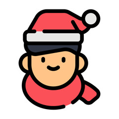 boy filled outline icon