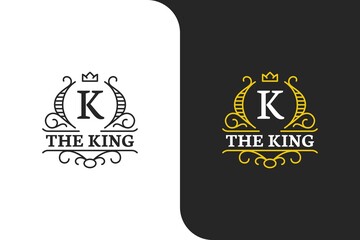 Elegant Gold Letter K Logo © MightyFire