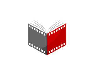 Reel film with open book shape
