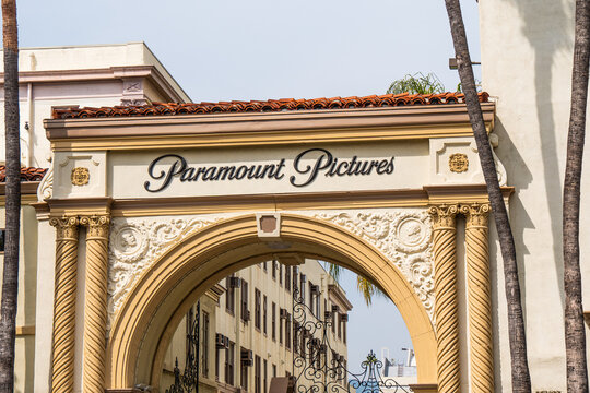 Famous Paramount Pictures film studios at Los Angeles - CALIFORNIA, UNITED STATES - MARCH 18, 2019