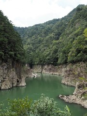 Fototapeta na wymiar 瀞峡の美しい渓谷と川の景色 