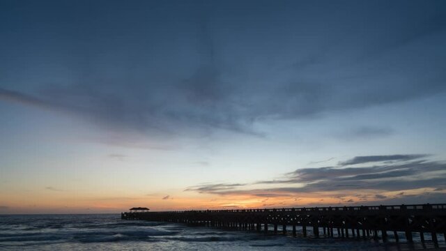 4K Time lapse sunrise landscape Amazing light of nature buatiful cloudscape sky 