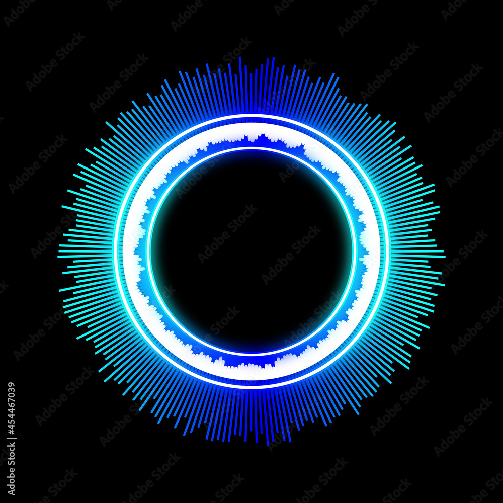 Poster abstract colorful round background with glowing circles style. vector